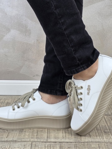MANOS.RO Pantofi dama casual sport piele naturala negri Filippo PC2333 - Img 4