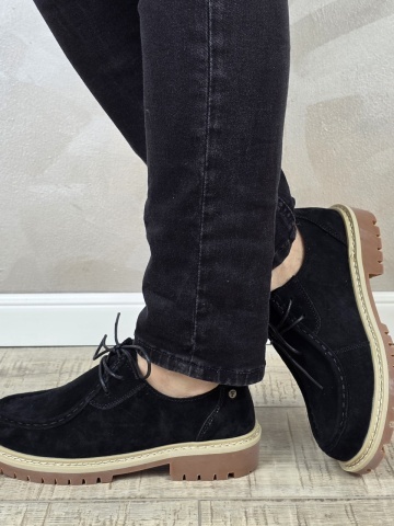 MANOS.RO Pantofi dama casual sport piele naturala negri Filippo PC2335