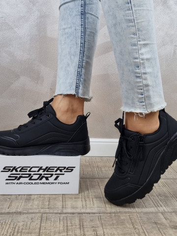 Pantofi dama sport Skechers® Uno Lite - Easy Zip 310387L BBK - Img 2