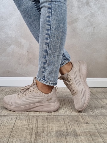 Pantofi dama sport Skechers Bobs Squad Chaos 117209 NUDE - Img 4