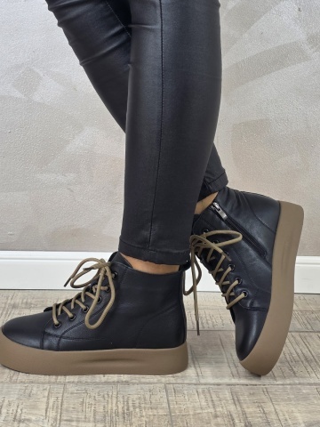 MANOS.RO Ghete dama casual Formazione piele naturala GD2376 - Img 4