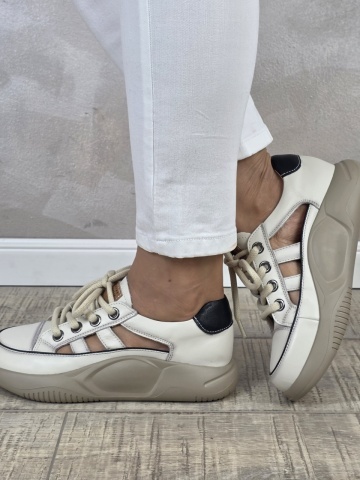 MANOS.RO Pantofi dama casual sport piele naturala FEEL PS752 - Img 4