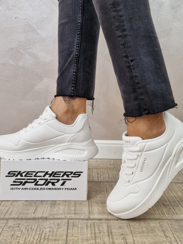 MANOS.RO Pantofi dama sport Skechers® UNO LITE LITE WORK 177289 WHT