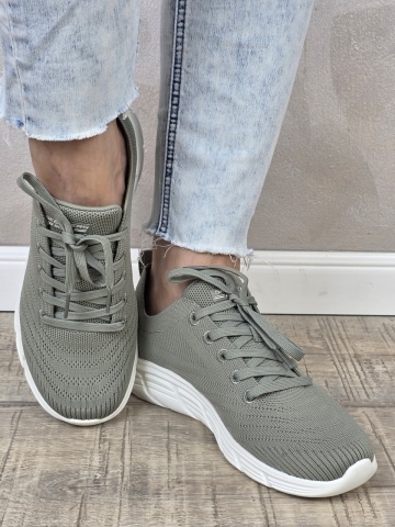 Pantofi dama sport Skechers® Bobs B Flex W 117591 OLV - Img 5
