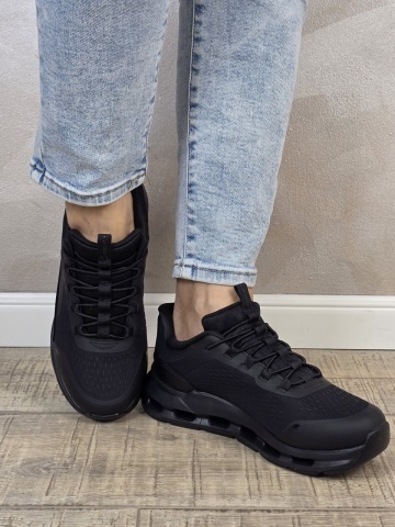 Pantofi dama sport Skechers®, GLIDE-STEP, din material textil 303654L BBK - Img 2