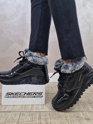 Ghete dama Skechers Sneakers high- Uno - Stand High 168126 BBK