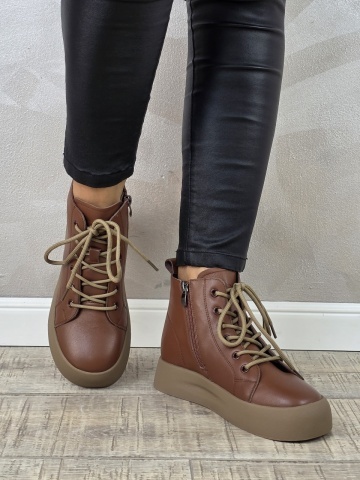 MANOS.RO Ghete dama casual Formazione piele naturala GD2375 - Img 4
