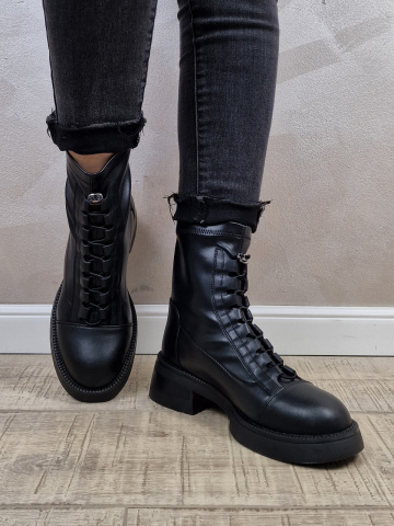 MANOS.RO Ghete dama piele naturala/STRETCH OSSO GD1980