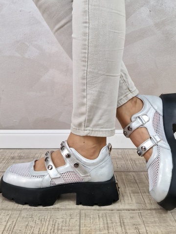 Pantofi casual/sport dama MANOS.RO piele naturala PV2137 - Img 4