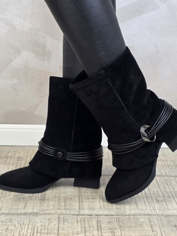 Botine/Ghete dama piele naturala MANOS.RO BT332 - Img 2