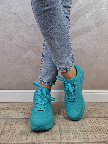 MANOS.RO Pantofi dama sport Skechers® Uno 73690 TURQ - Img 2
