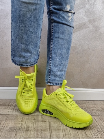 Pantofi dama sport SKECHERS UNO FLEX 177794 LIME - Img 3