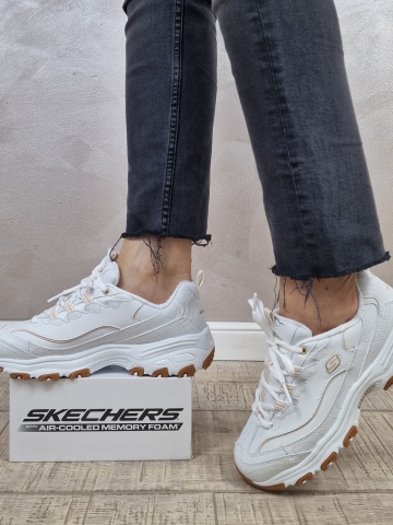 Pantofi dama sport tip sneakers Skechers D'Lites - Good Neutral 149807 WHT - Img 4