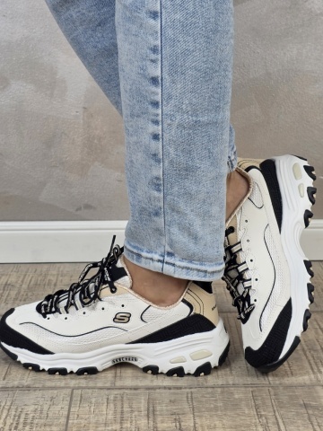 Pantofi dama sport tip sneakers Skechers D'Lites - Retro Rewind 150536 NTBK - Img 2