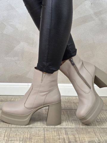 Botine/Ghete dama piele naturala MANOS.RO BT325 - Img 2