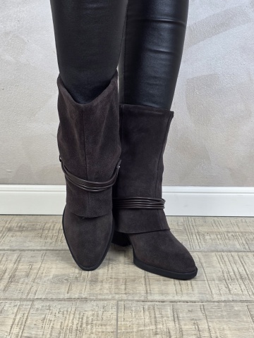 Botine/Ghete dama piele naturala MANOS.RO BT331 - Img 3