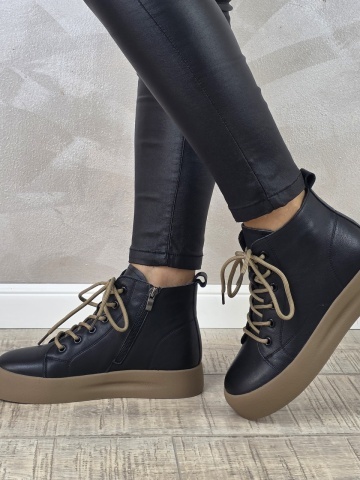 MANOS.RO Ghete dama casual Formazione piele naturala GD2376