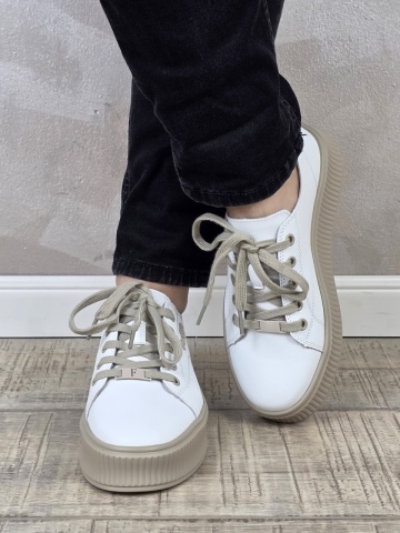 MANOS.RO Pantofi dama casual sport piele naturala negri Filippo PC2333 - Img 2