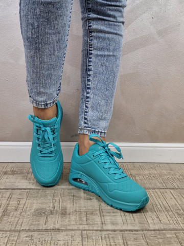 MANOS.RO Pantofi dama sport Skechers® Uno 73690 TURQ - Img 3