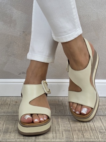 MANOS.RO Sandale dama piele naturala GOLD DEER SP858 - Img 2