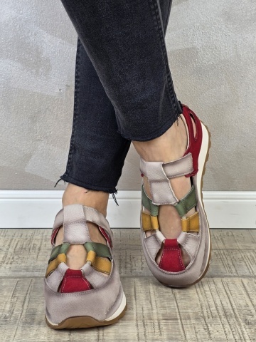 Pantofi dama casual Formazione piele naturala PV2149 - Img 4