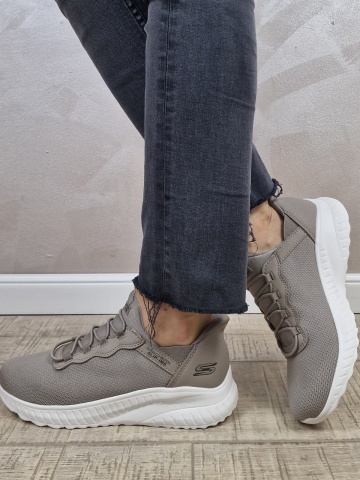 Pantofi dama sport din material textil Skechers® Squad Chaos Slip-Ins,177500 TPE Maro taupe - Img 4