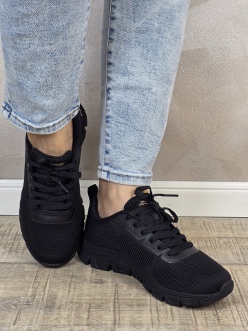Pantofi dama sport Skechers® Bobs Squad Chaos 117700 BBK - Img 6