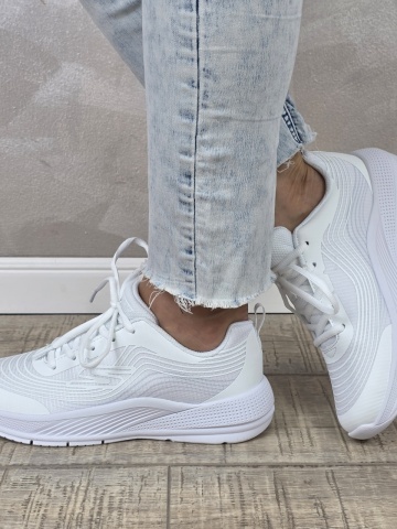 Pantofi dama sport Skechers®-, GLIDE-STEP, din material textil 303576L WHT - Img 6