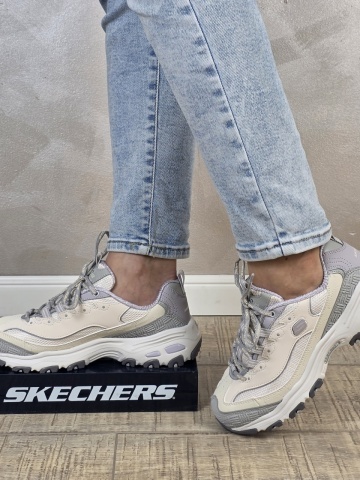 Pantofi dama sport tip sneakers Skechers D'Lites - Retro Rewind 150536 NTGY - Img 5