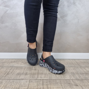 Papuci dama Skechers Max Cushioning - Foamies Love True 111324 BLK - Img 3