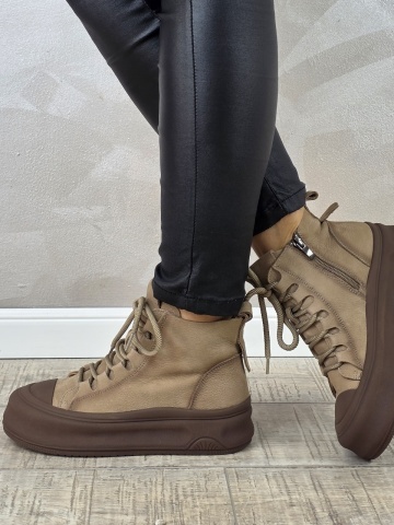 MANOS.RO Ghete dama casual Formazione piele naturala GD2372 - Img 3