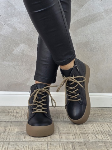 MANOS.RO Ghete dama casual Formazione piele naturala GD2376 - Img 2
