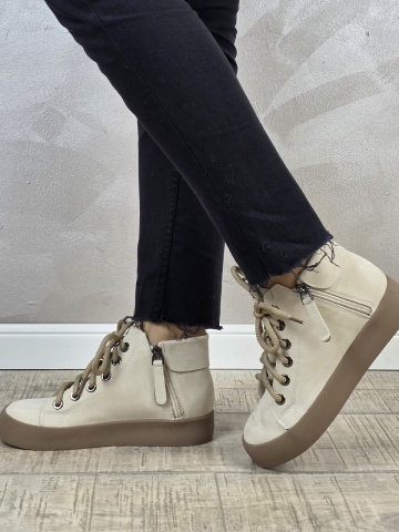 MANOS.RO Ghete dama casual Formazione piele naturala GD2407