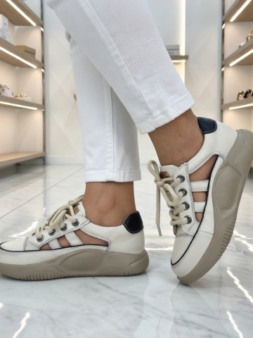 MANOS.RO Pantofi dama casual sport piele naturala FEEL PS752