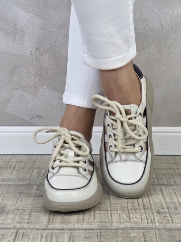 MANOS.RO Pantofi dama casual sport piele naturala FEEL PS752 - Img 2