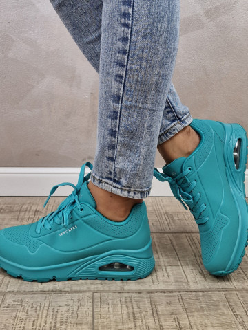 MANOS.RO Pantofi dama sport Skechers® Uno 73690 TURQ - Img 4