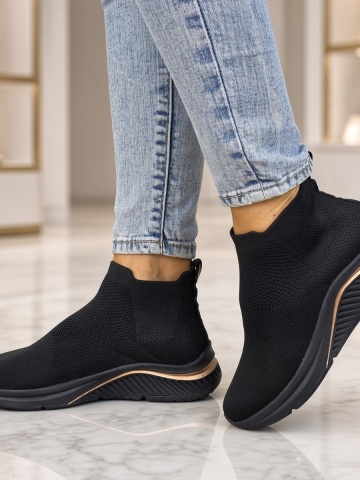 Pantofi dama sport Arch Fit S-Miles - Sock Walk 155580 BBK - Img 7