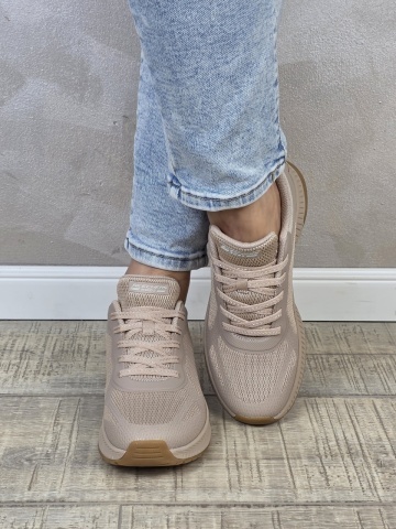 Pantofi dama sport Skechers® Bobs Squad 4 Staple Look beige 117624 NAT - Img 4
