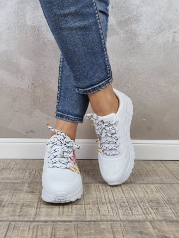Pantofi dama sport Skechers® Uno Lite - Easy Zip 314061L WMLT - Img 2