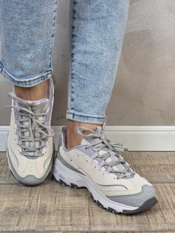 Pantofi dama sport tip sneakers Skechers D'Lites - Retro Rewind 150536 NTGY - Img 2