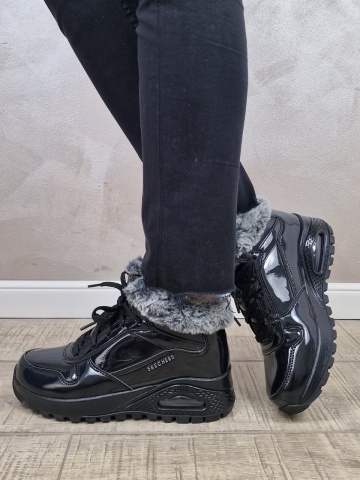 Ghete dama Skechers Sneakers high- Uno - Stand High 168126 BBK - Img 4