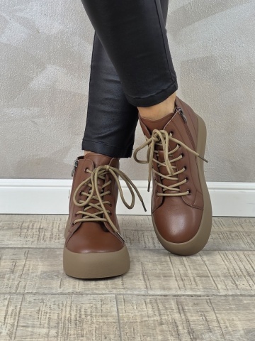 MANOS.RO Ghete dama casual Formazione piele naturala GD2375 - Img 2
