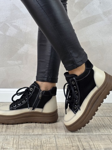 MANOS.RO Ghete dama casual Formazione piele naturala GD2377