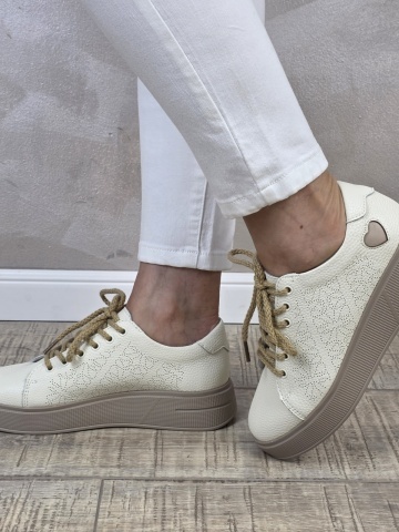 MANOS.RO Pantofi dama casual sport piele naturala FILIPPO PS746 - Img 4