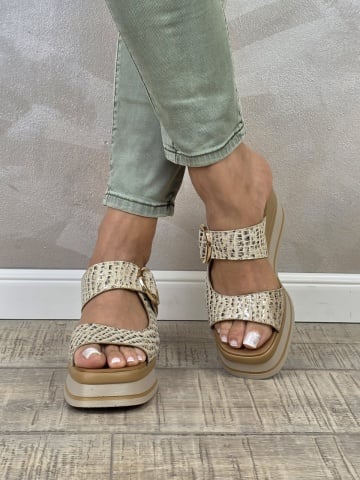 MANOS.RO Sandale dama piele naturala GOLD DEER SP889 - Img 2