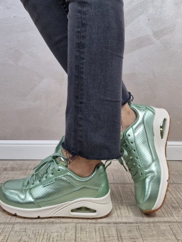 Pantofi dama sport SKECHERS UNO - METALLIXS 177109 SAGE - Img 2