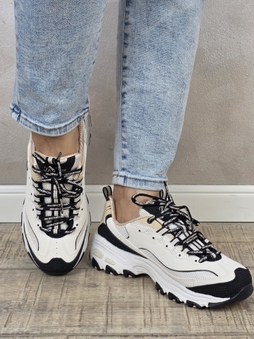 Pantofi dama sport tip sneakers Skechers D'Lites - Retro Rewind 150536 NTBK - Img 3