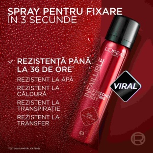 L'Oreal Paris Infaillible 3 second - Spray fixare machiaj rezistent la transfer 75 ml - Img 8
