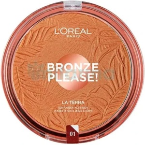 L'Oréal Paris La Terra Wild Bronze Glow, 01 light caramel - Pudra bronzanta cu efect iluminator 18 g