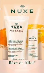 Nuxe Reve de Miel Hand Cream & Lip Balm - Set crema de maini 30ml + Balsam de buze 4g - Img 2
